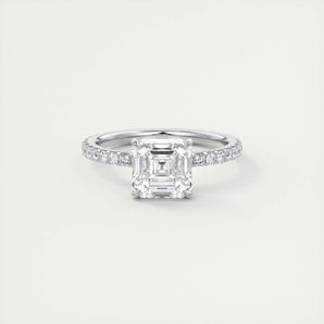 2 CT Asscher Solitaire CVD F/VS1 Diamond Engagement Ring 1