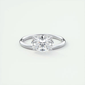 1.5 CT Oval Solitaire CVD F/VS1 Diamond Engagement Ring 1