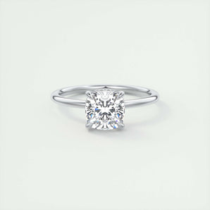 2 CT Cushion Hidden Halo CVD F/VS1 Diamond Engagement Ring 1