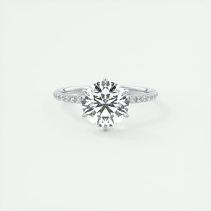 2 CT Round Solitaire CVD F/VS1 Diamond Engagement Ring 1