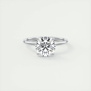 2.0 CT Round Cut Solitaire Moissanite Engagement Ring 1