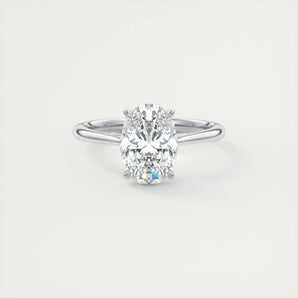 1.91 CT Oval Cut Solitaire Moissanite Engagement Ring 1