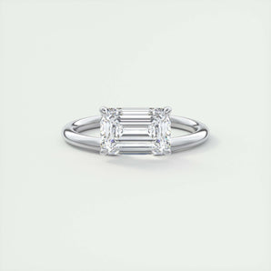 1.91 CT Emerald Cut Solitaire Moissanite Engagement Ring 1