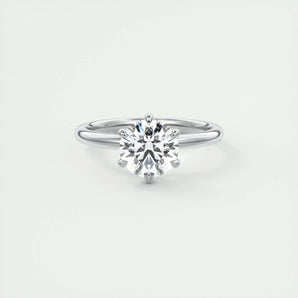 1.5 CT Round Solitaire CVD F/VS1 Diamond Engagement Ring 1