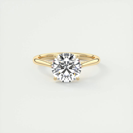 2.0 CT Round Cut Solitaire Moissanite Engagement Ring 8