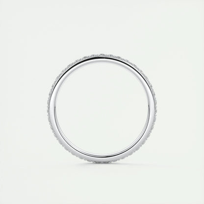 0.37 CT Round Full Eternity CVD EF/VVS Diamond Wedding Band 5