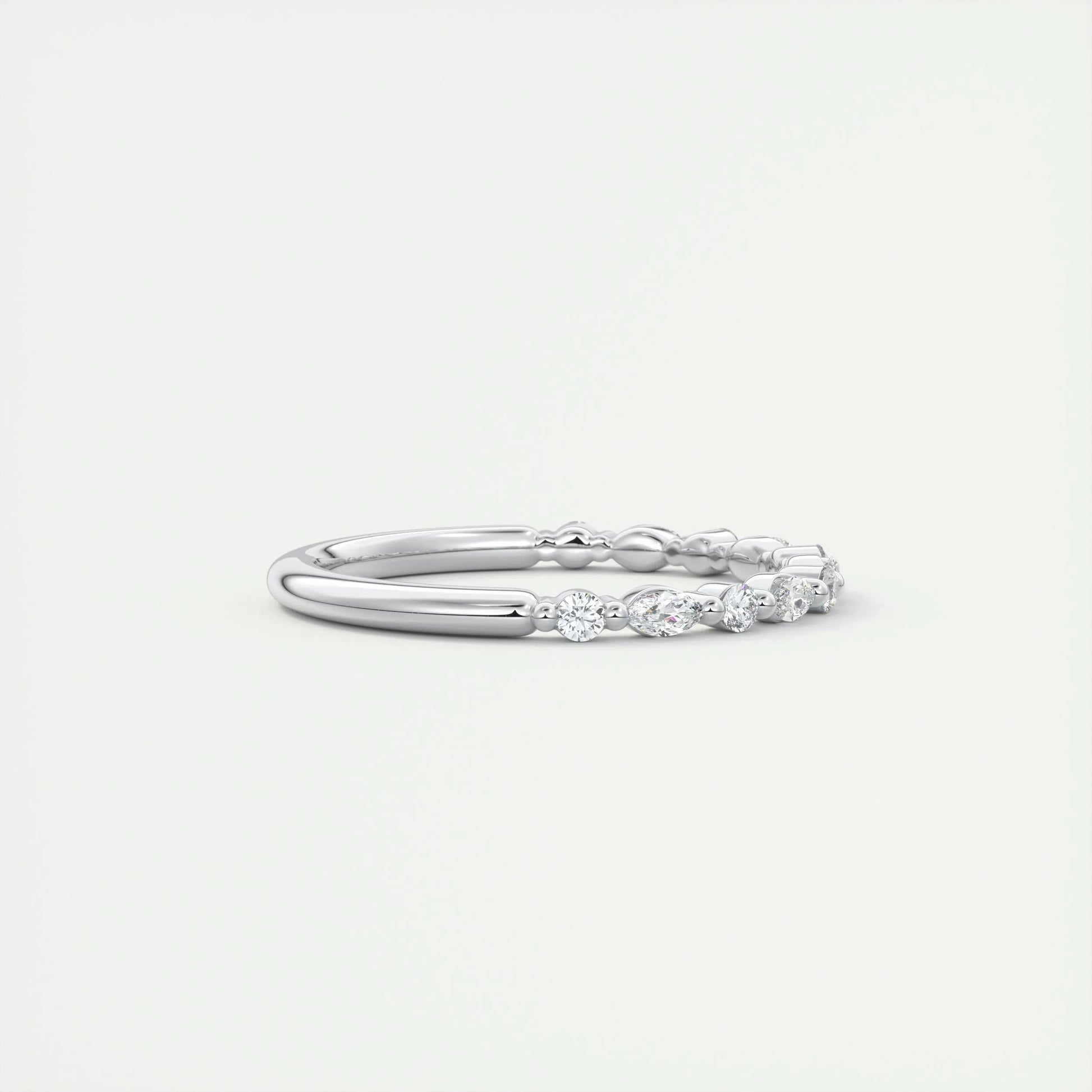 0.32 CT Marquise & Round Multi Stones CVD EF/VVS Diamond Wedding Band 2
