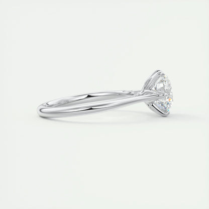1.35 CT Round Cut Solitaire Moissanite Engagement Ring 2