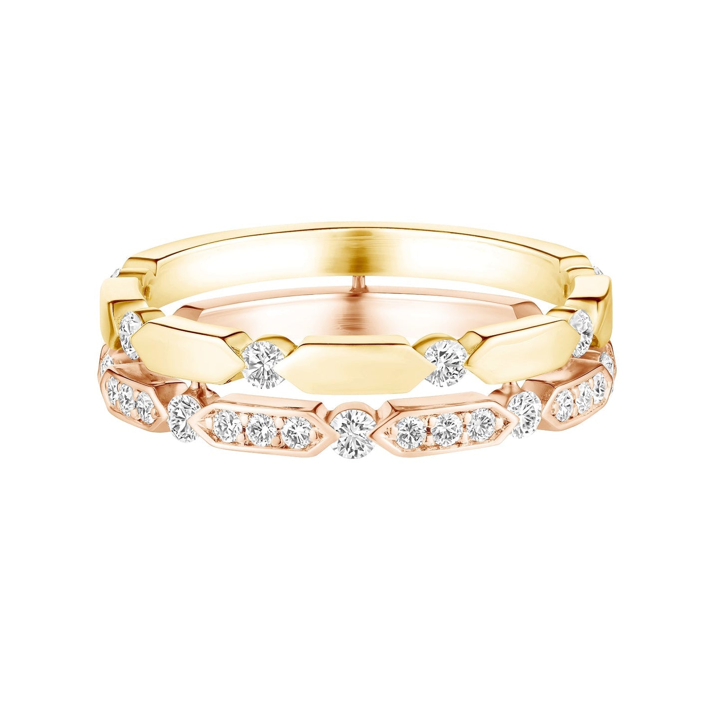 0.58 CT Round Shaped Moissanite Minimalist Wedding Bands 2