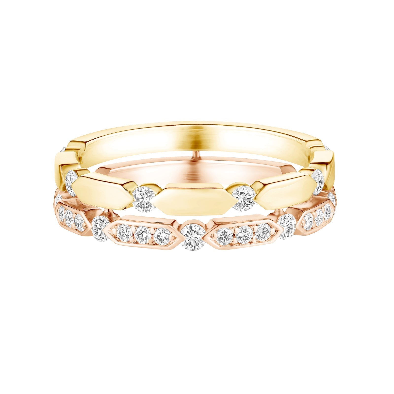 0.58 CT Round Shaped Moissanite Minimalist Wedding Bands 2