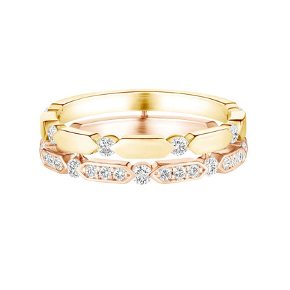 0.58 CT Round Shaped Moissanite Minimalist Wedding Bands 2