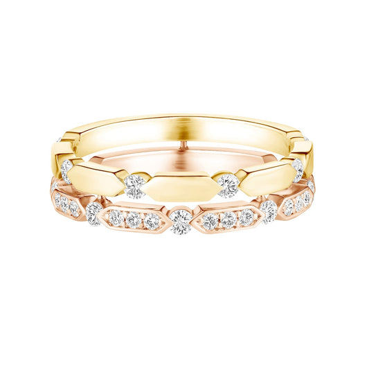 0.58 CT Round Shaped Moissanite Minimalist Wedding Bands 2