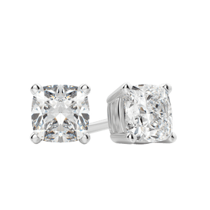 0.50 CT-2.0 CT Cushion Solitaire CVD F/VS Diamond Earrings 1