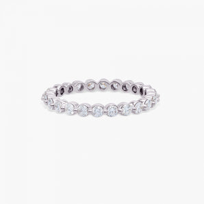 0.74 CT Round Full Eternity CVD EF/VVS Diamond Wedding Band 1