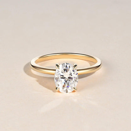 1.33 CT Oval Cut Solitaire Moissanite Engagement Ring 5