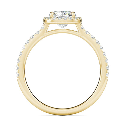 0.76 CT Cushion Halo CVD F/VS1 Diamond Engagement Ring 10