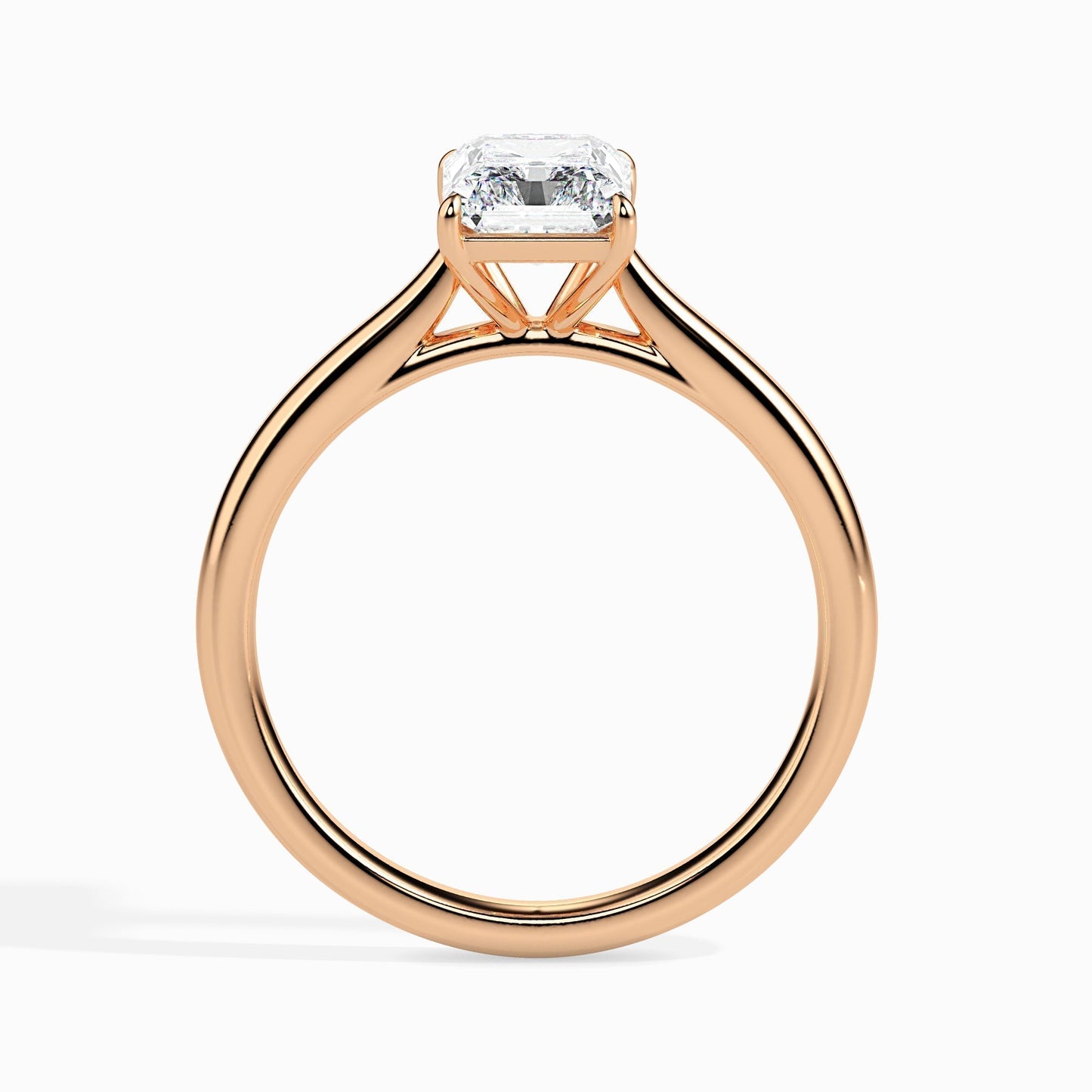 1 CT Radiant Solitaire CVD F/VS Diamond Engagement Ring 11