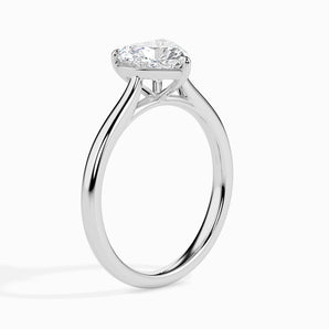 1 CT Heart Solitaire CVD F/VS Diamond Engagement Ring 2