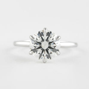 1.0 CT Round Solitaire Style Moissanite Engagement Ring 1