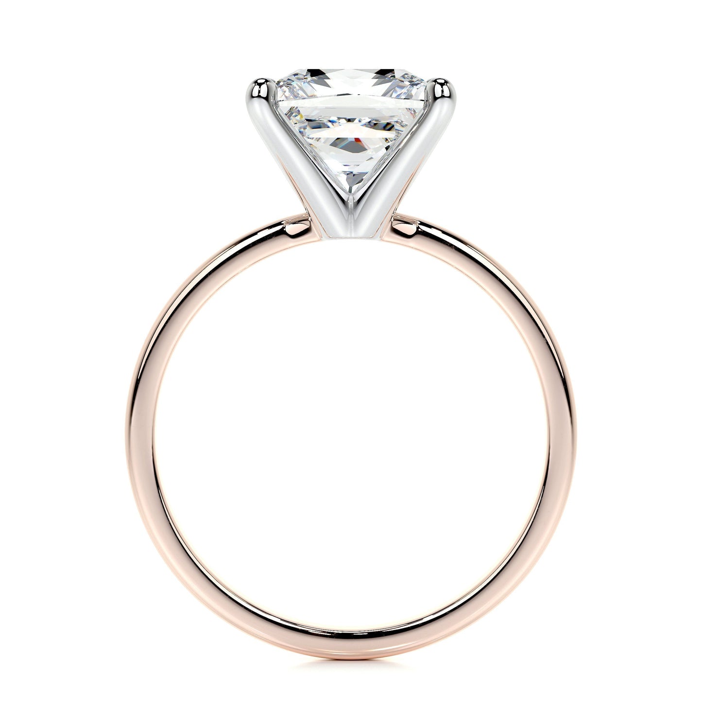 3.0 CT Princess Solitaire CVD F/VS2 Diamond Engagement Ring 32