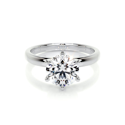 2.0 CT Round Solitaire CVD E/VS2 Diamond Engagement Ring 1