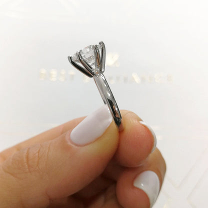 2.0 CT Round Solitaire CVD E/VS2 Diamond Engagement Ring 20