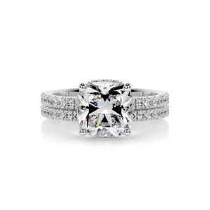 2.0 CT Cushion Hidden Halo CVD F/VS Diamond Bridal Set 1