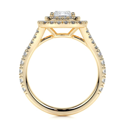 1.0 CT Cushion Double Halo CVD D/VS1 Diamond Engagement Ring 13
