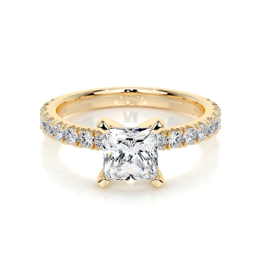 1.0 CT Princess Solitaire CVD D/VS1 Diamond Engagement Ring 7