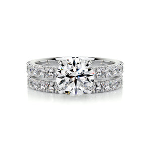 1.50 CT Round Solitaire CVD F/VS Diamond Bridal Ring Set 1