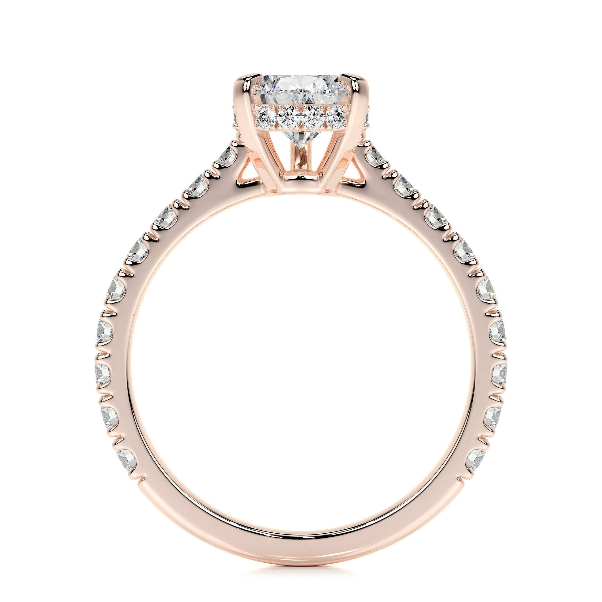 1.50 CT Pear Hidden Halo CVD E/VS2 Diamond Engagement Ring 12