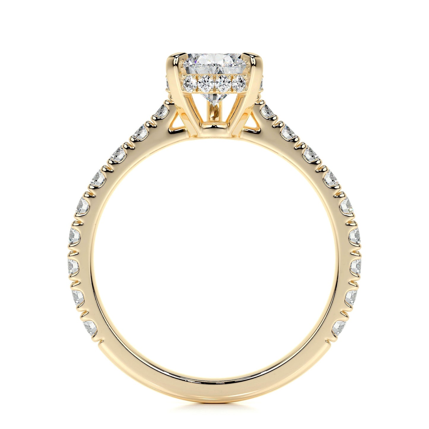 1.50 CT Pear Hidden Halo CVD E/VS2 Diamond Engagement Ring 17