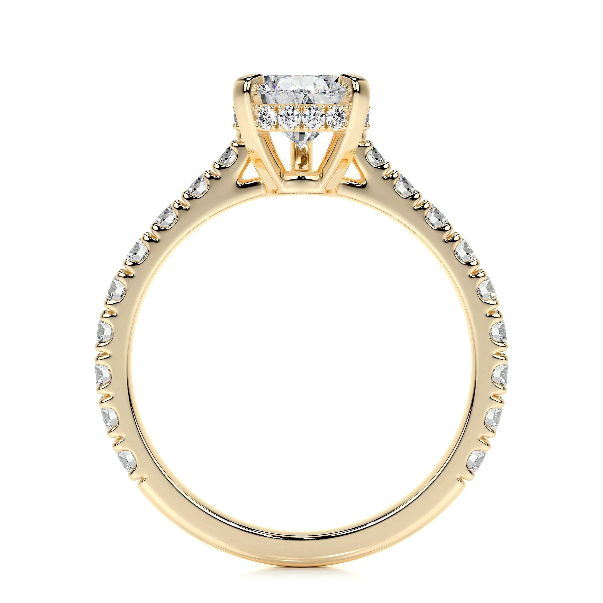 1.50 CT Pear Hidden Halo CVD E/VS2 Diamond Engagement Ring 17