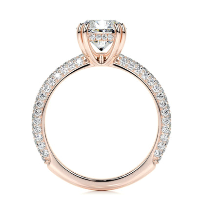 2.0 CT Round Hidden Halo CVD E/VS1 Diamond Engagement Ring 14