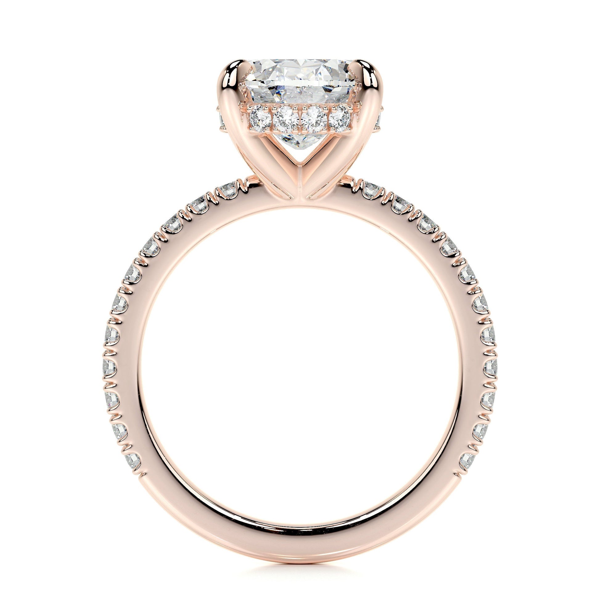 2.0 CT Oval Hidden Halo CVD E/VS2 Diamond Engagement Ring 14