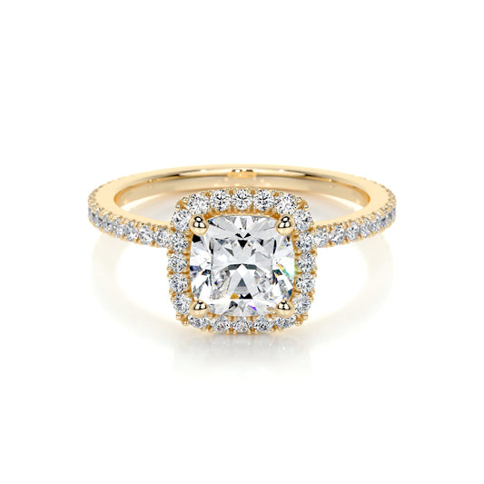 1.0 CT Cushion Halo CVD E/VS2 Diamond Engagement Ring 7
