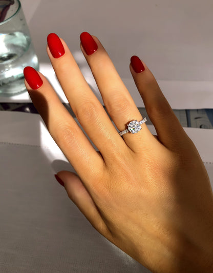1.5 CT Round Solitaire CVD F/VVS1 Diamond Engagement Ring 2