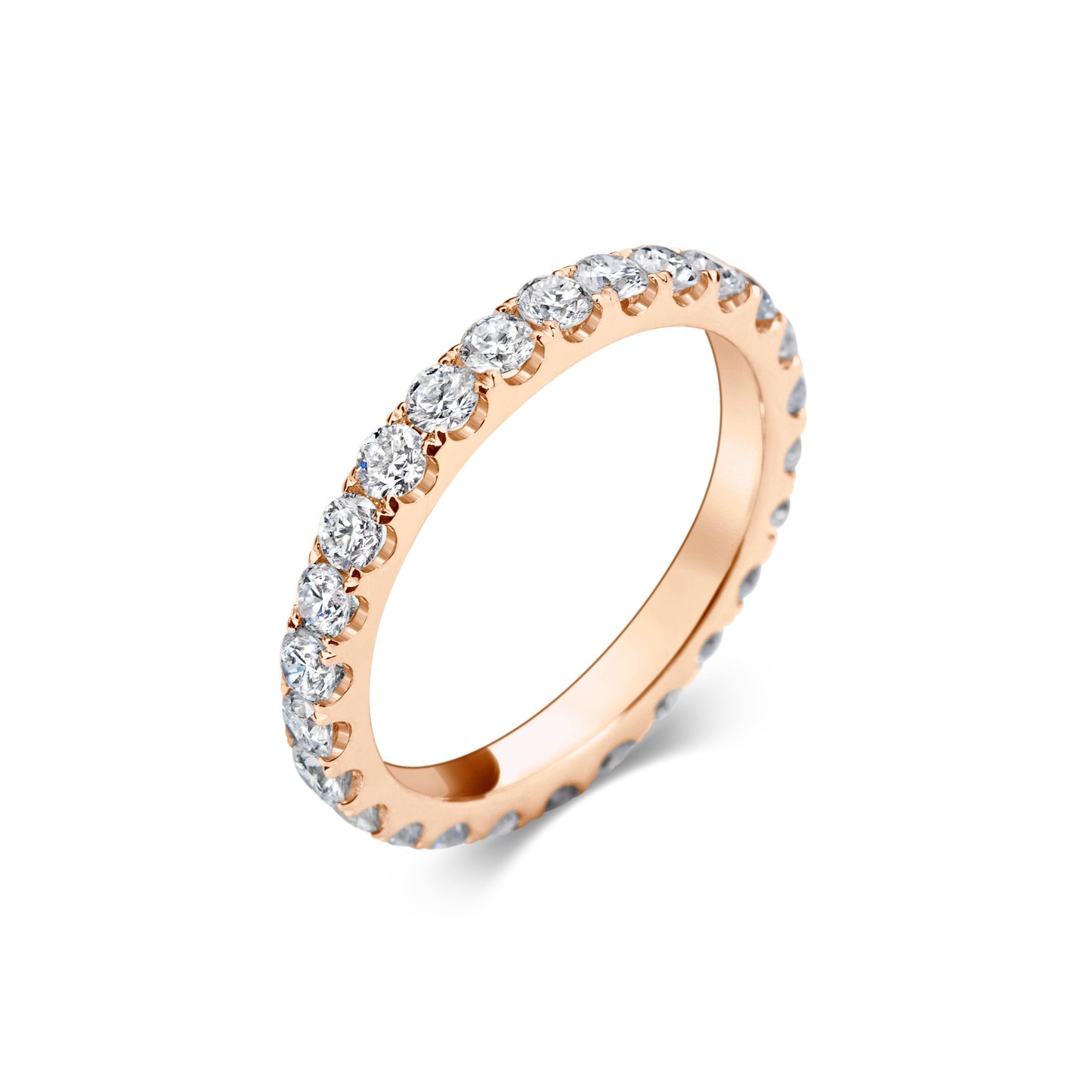 1.15 CT Round Full Eternity CVD EF/VVS Diamond Wedding Band 10