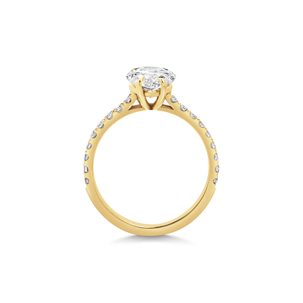 2 CT Pear Solitaire CVD F/VS1 Diamond Engagement Ring 7