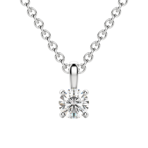 0.25 CT-0.75 CT Round Solitaire CVD F/VS Diamond Necklace 1