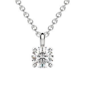 0.25 CT-0.75 CT Round Solitaire CVD F/VS Diamond Necklace 2