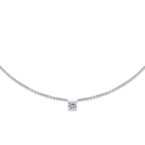 0.50 CT-1.0 CT Round Solitaire CVD F/VS Diamond Necklace 1