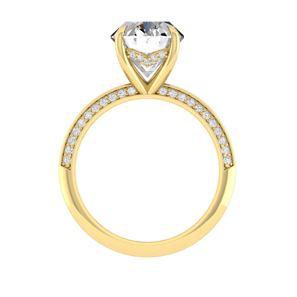 5.18 CT Oval Cut Hidden Halo Moissanite Engagement Ring 18