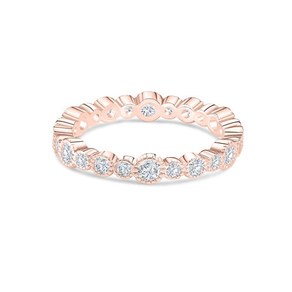 0.20 TCW Round Cut Full Eternity Moissanite Wedding Band 5