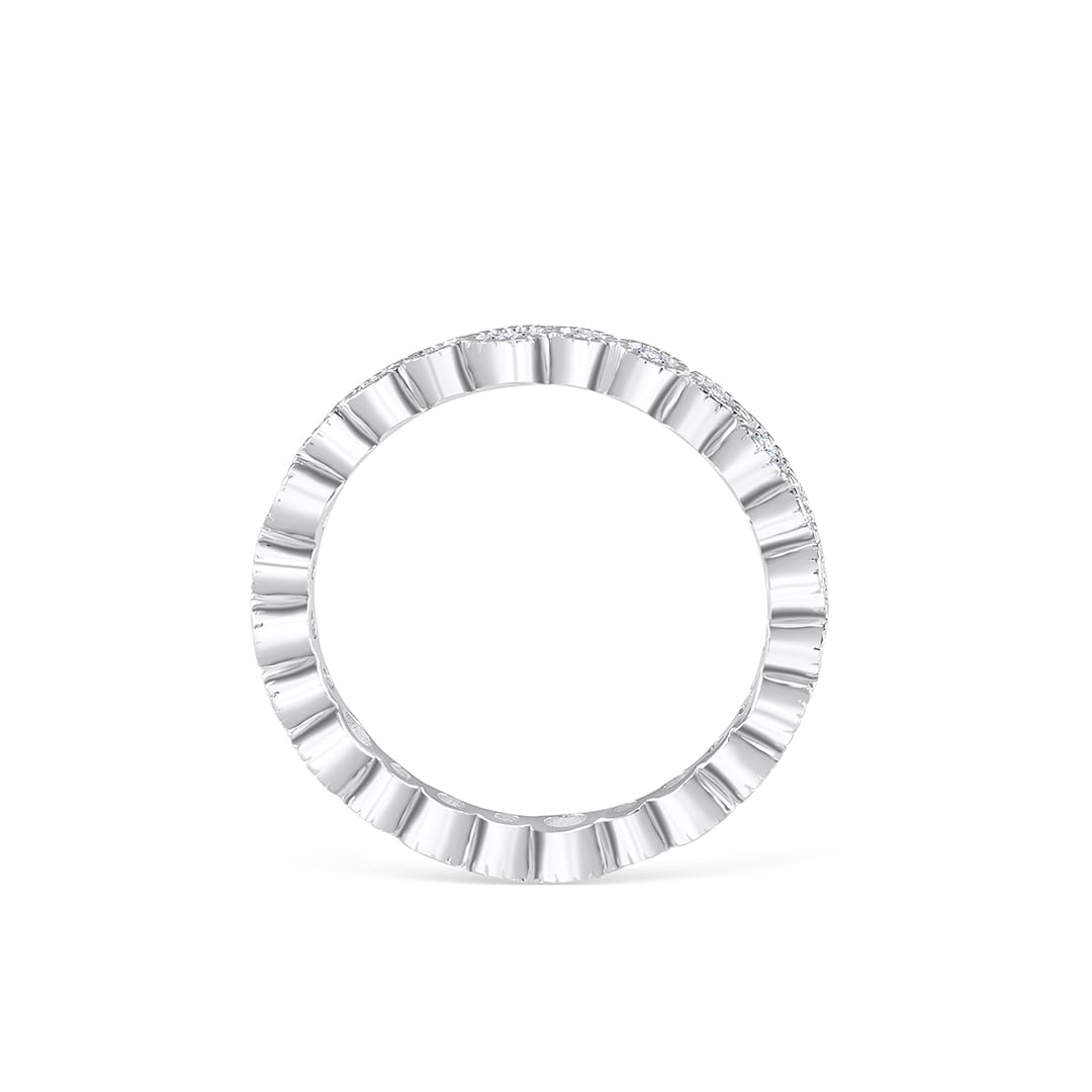 0.20 TCW Round Cut Full Eternity Moissanite Wedding Band 4