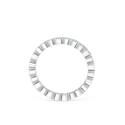 0.20 TCW Round Cut Full Eternity Moissanite Wedding Band 4