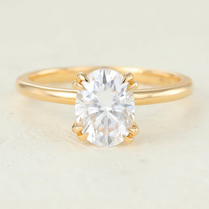 1.33 CT Oval Shaped Moissanite Solitaire Engagement Ring 1