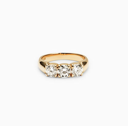 1.50 CT Round Three Stones CVD EF/VS Diamond Wedding Band 12