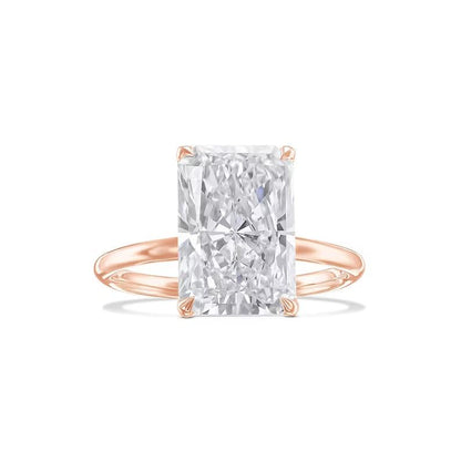 5.0 CT Radiant Solitaire CVD F/VS1 Diamond Engagement Ring 7