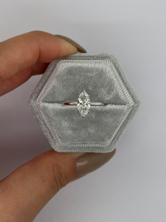 1.50 CT Marquise Solitaire CVD F/VS2 Diamond Engagement Ring 1